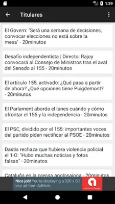 Noticias, el tiempo y más android App screenshot 2